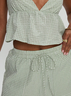 Lille Set Green Gingham