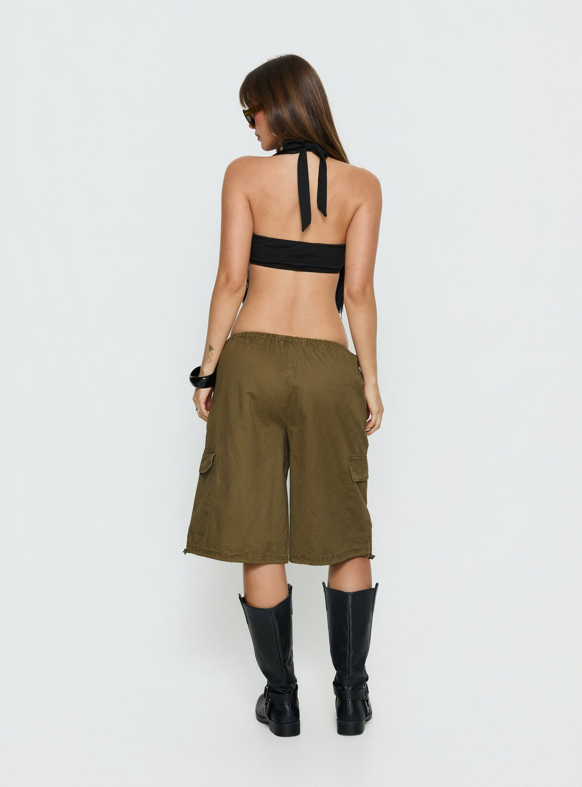 Allyza Baggy Cargo Shorts Olive Tall