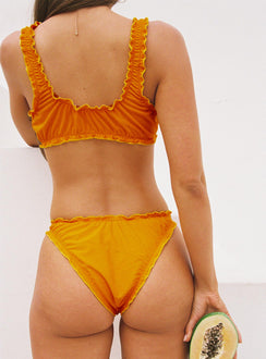 Tropical Fruits Bikini Bottoms Orange