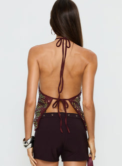 September Sunsets Halter Top Wine