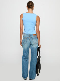 Picasso Mid Rise Straight Leg Jeans Mid Blue Mid Rise Jeans Jeans 