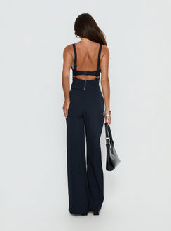 Briana Set Navy Pinstripe