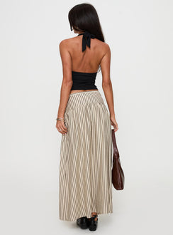 back view of model wearing Princess Polly Antheia Maxi Skirt Multi Maxi Skirts Skirts 