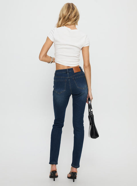 Illyssa Mid Rise Skinny Jeans Mid Blue Wash Mid Rise Jeans Jeans 