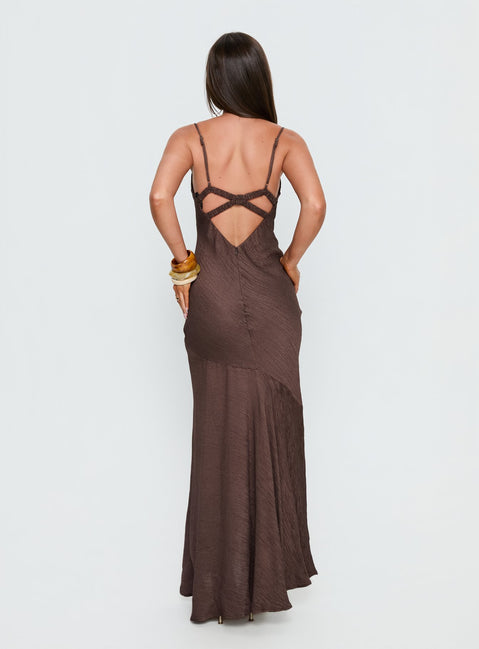 Makaia Balconette Maxi Dress Brown