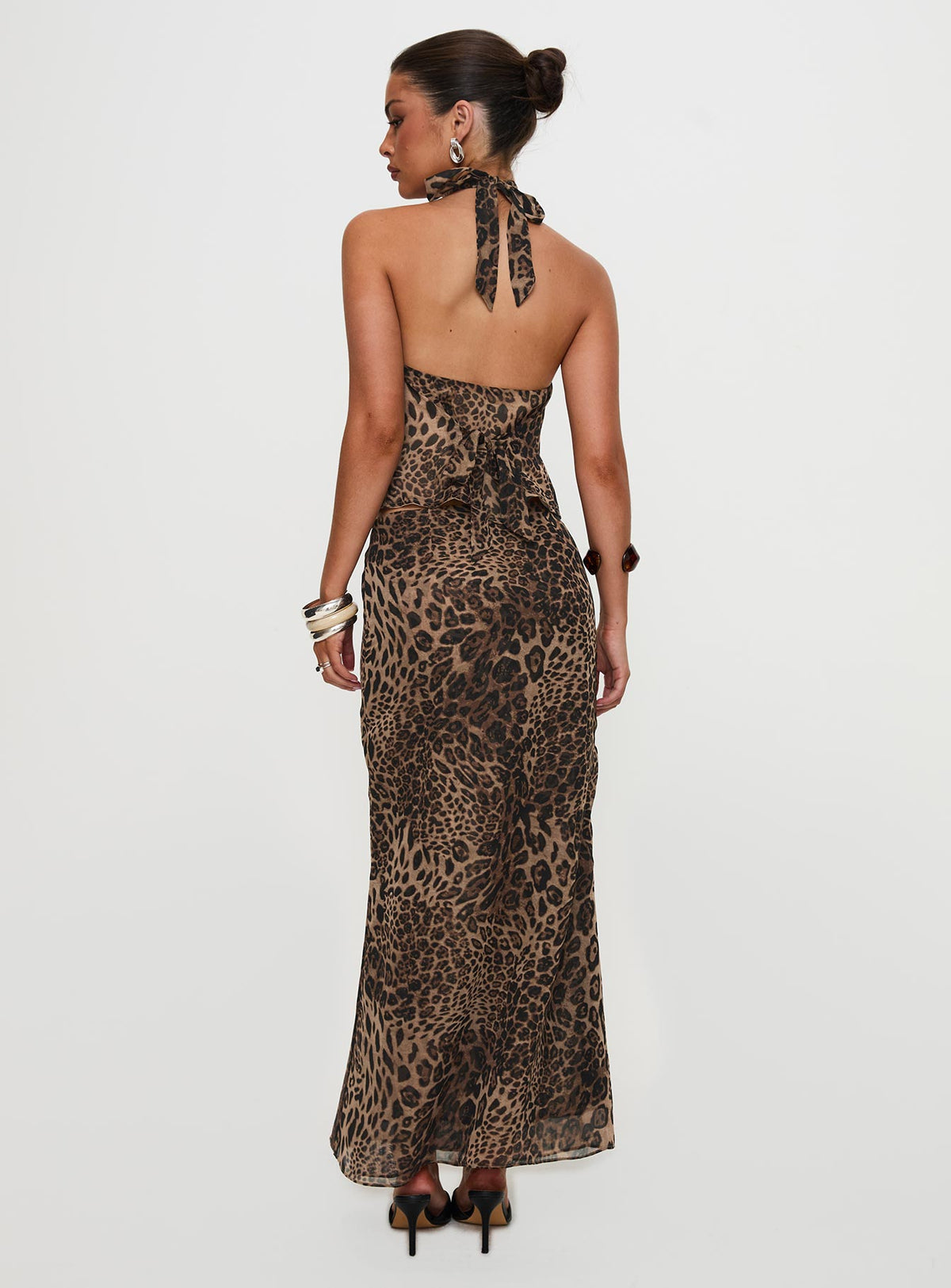 Eleganza Maxi Skirt Leopard Petite Maxi Skirts Skirts 