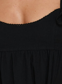 Enhancement Babydoll Mini Dress Black