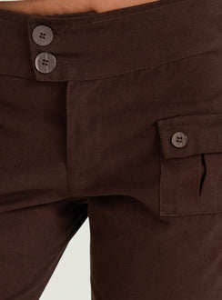 Highlighting Vanla Trouser Brown womens-regular-pants with high-rise waist and wide-leg in saddle color Princess Polly