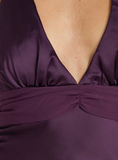 Odyssa Halter Mini Dress Purple Petite