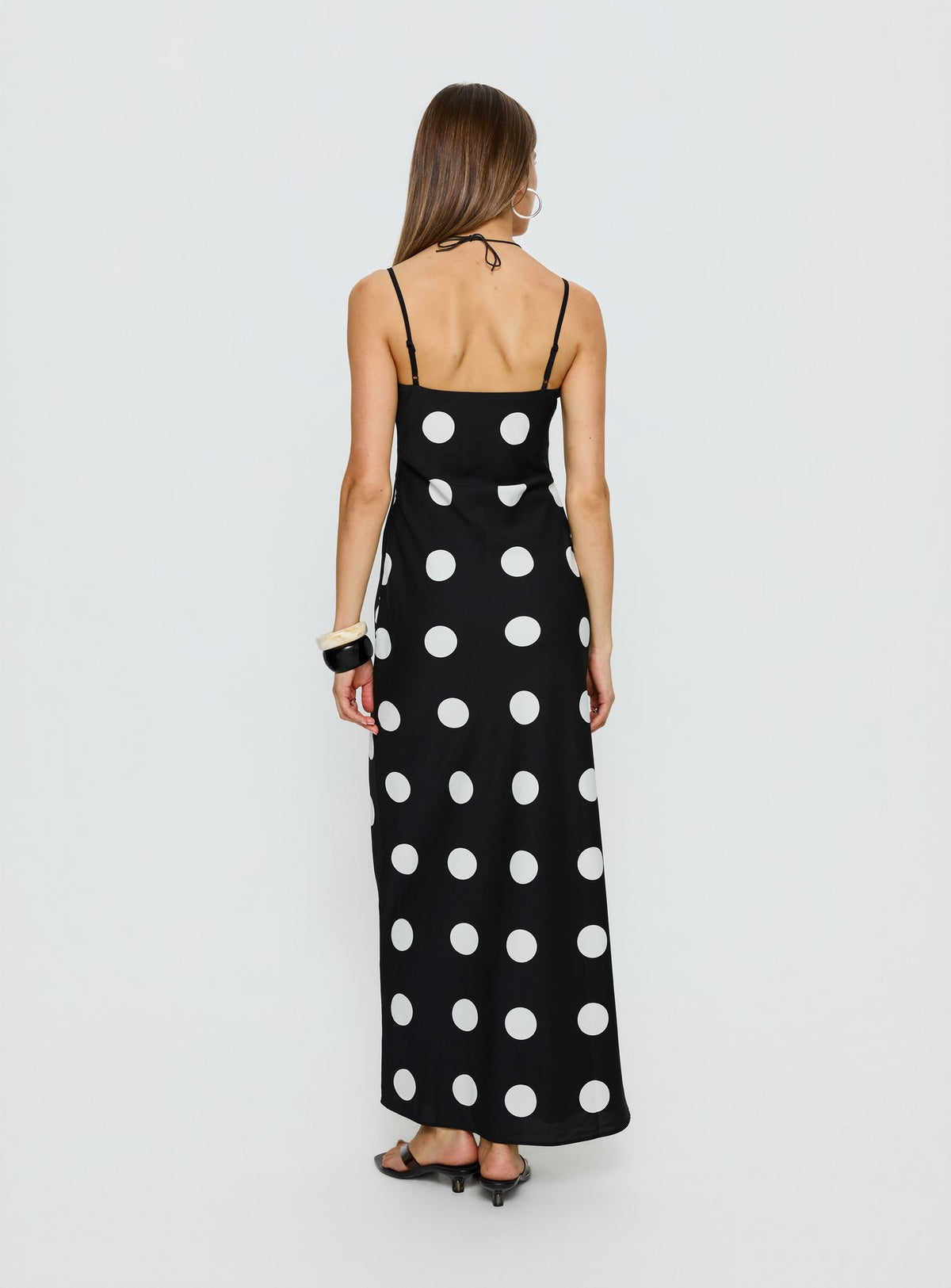 Avienna Maxi Dress Black Polka Dot