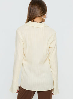 Beatris Long Sleeve Top Cream