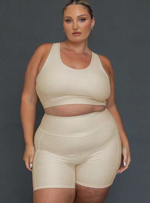 Latte active crop top