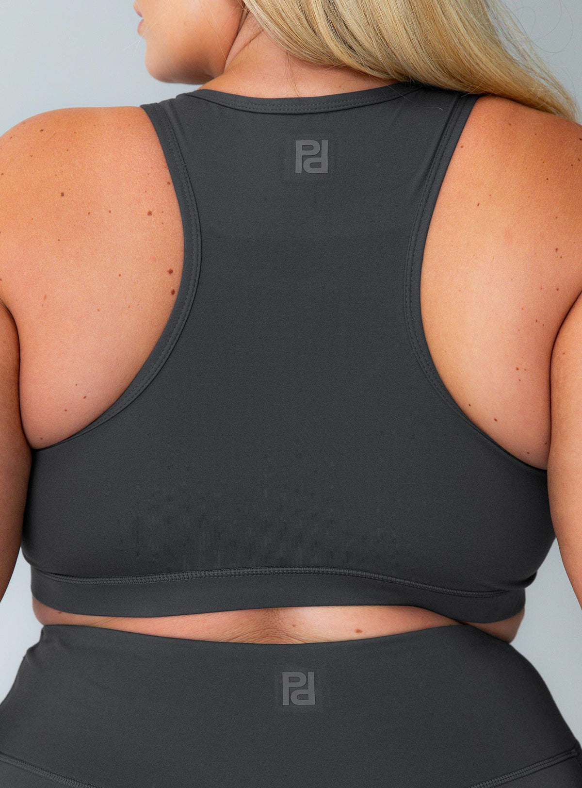 Grey active crop top