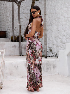 Flora Halter Maxi Dress Multi