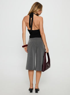 Rakelle 3/4 Tailored Shorts Dark Grey