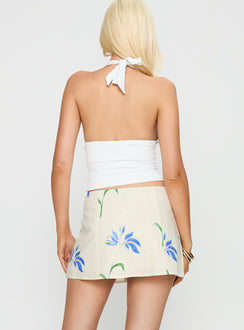 back view of model wearing Princess Polly Summer Sonnet Mini Skirt Multi Mini Skirts Skirts 