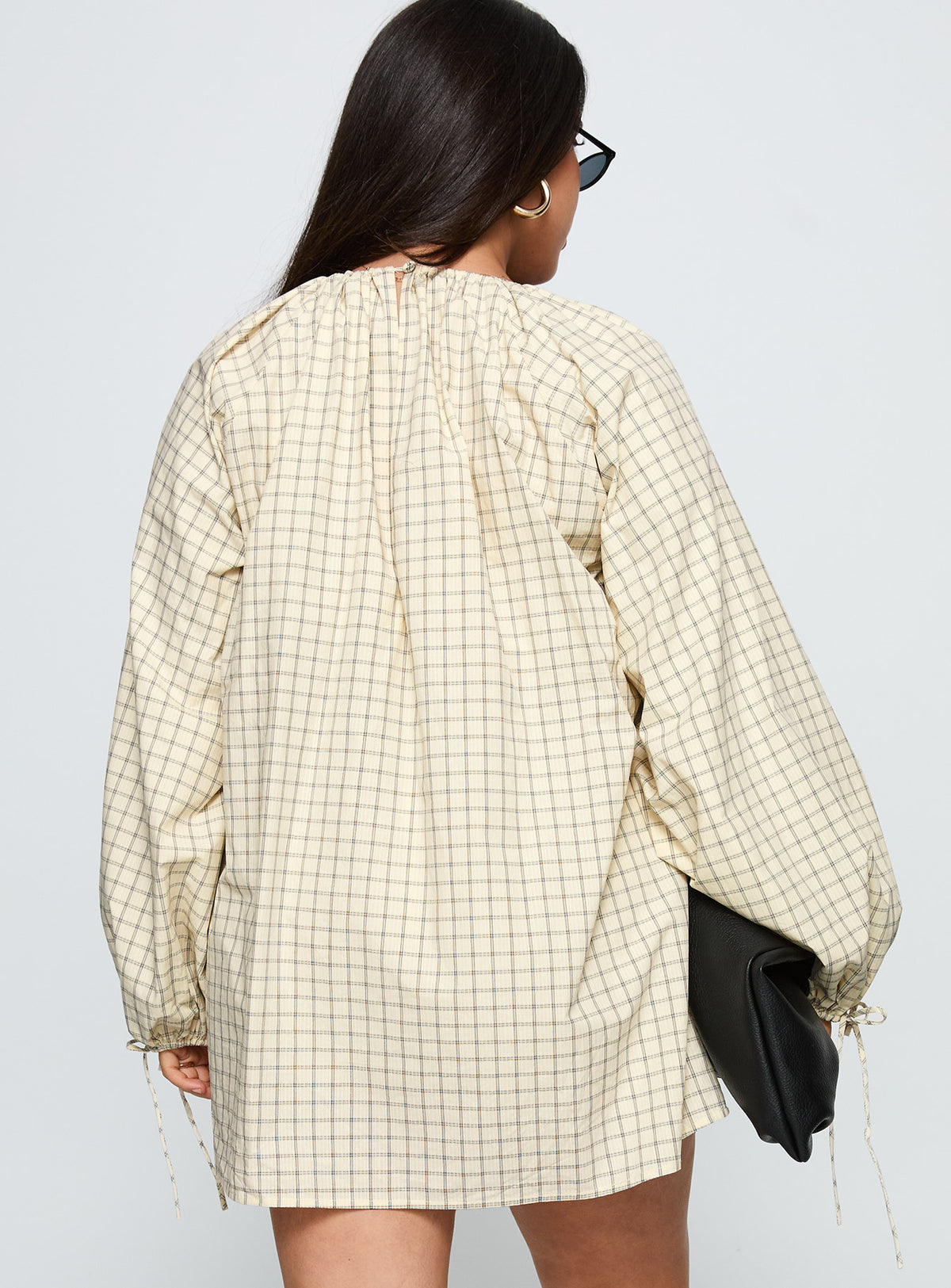Preacher Playsuit White Check Curve