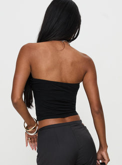 back view of model wearing Princess Polly Cherry Lips Tube Top Multi Sleeveless straight 