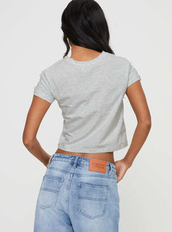 product Princess Polly Short Sleeves Square Neck  Malibu Retreat Tee Grey