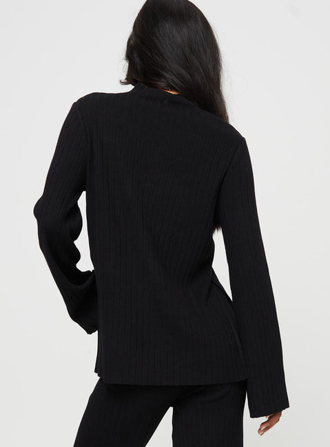 product Allen Ribbed Sweater Black Princess Polly  Long 