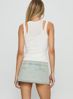 Rhode Mini Skort Light Denim