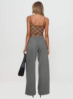 West Side Mid Rise Wide Leg Jeans Grey Wash Mid Rise Jeans Jeans 