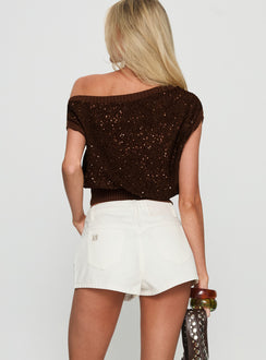Dreamful Low Rise Mini Denim Shorts White