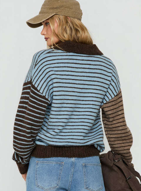 Maddelina Long Sleeve Rugby Top Multi Stripe