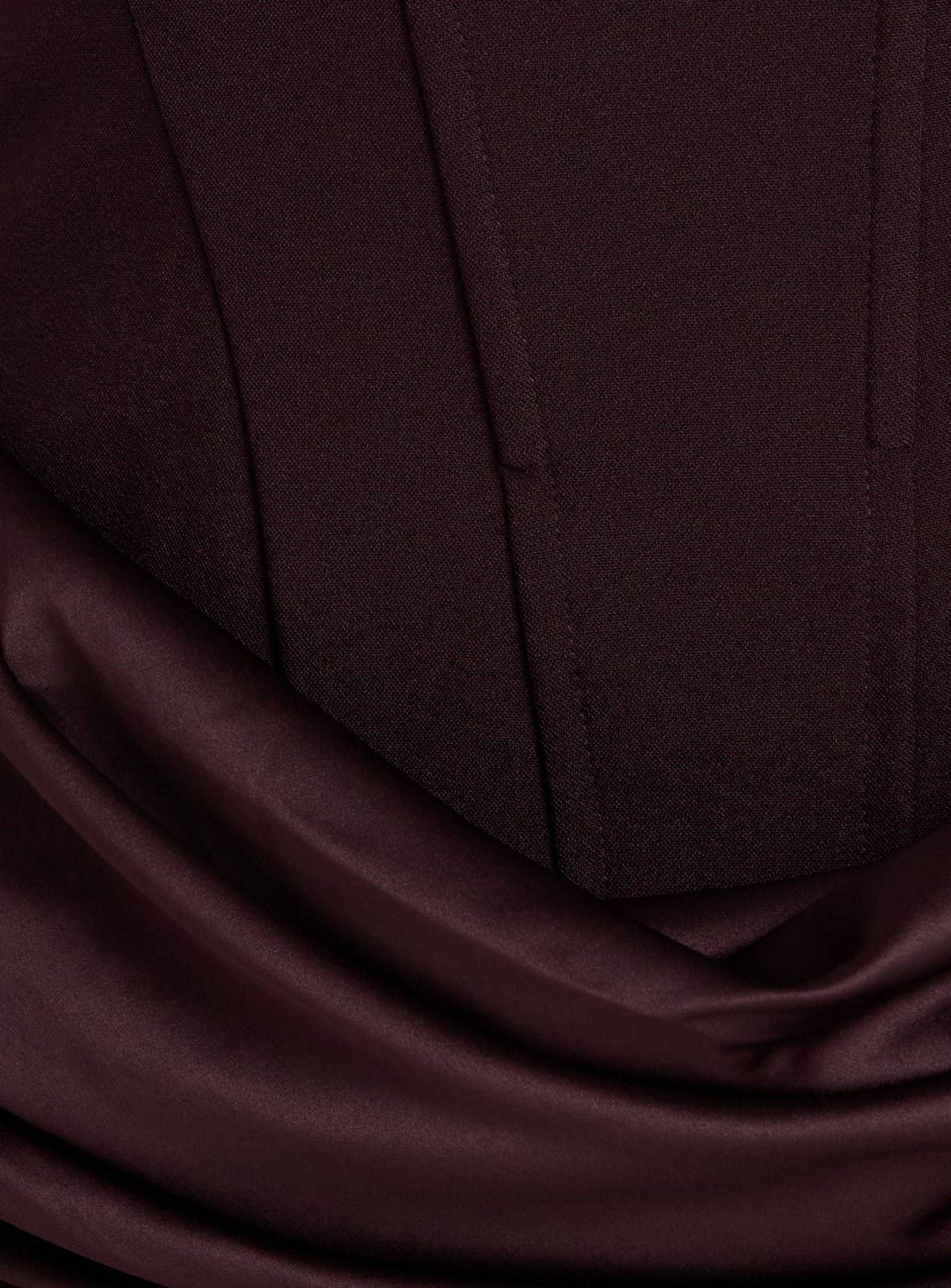 Ryana Corset Drape Mini Dress Plum