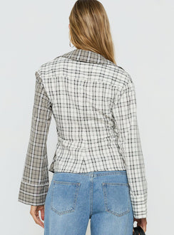 Rummie Long Sleeve Spliced Shirt Check