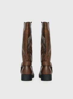 Wrecked Western Boots Brown