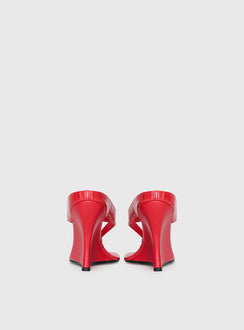 Nylah Wedge Heels Red Croc