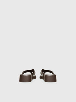 Paislee Stud Detail Sandals Brown