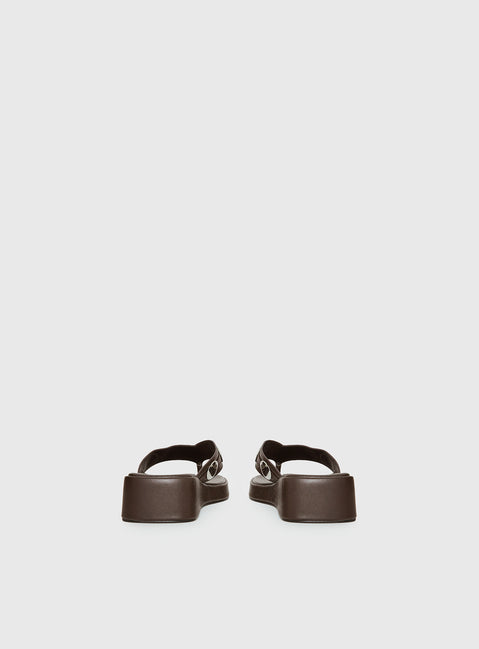 Paislee Stud Detail Sandals Brown