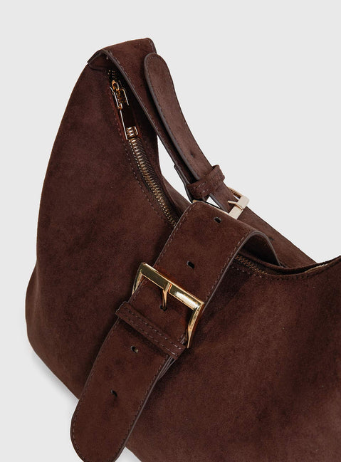Orange County Faux Suede Bag Brown