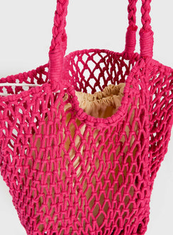 Deylin Woven Tote Bag Pink