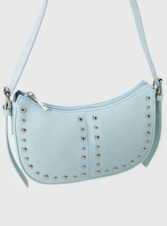 Bright Lights Studded Shoulder Bag Blue