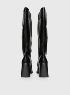 Renzo Knee High Boots Black