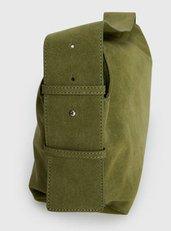 Seraphia Faux Suede Shoulder Bag Green