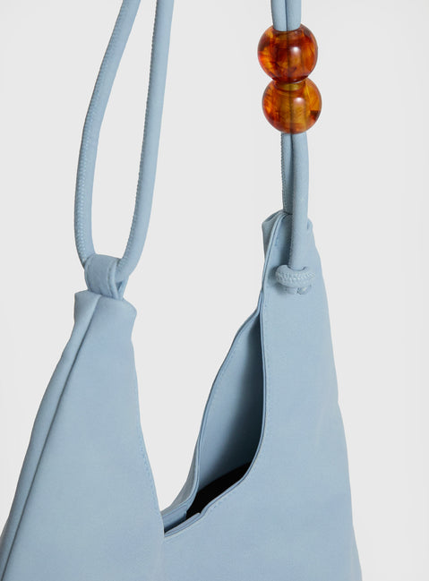 Cherie Faux Suede Shoulder Bag Blue
