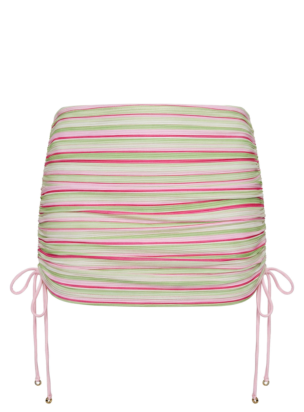 Marjie Ruched Sarong Green / Pink Stripe