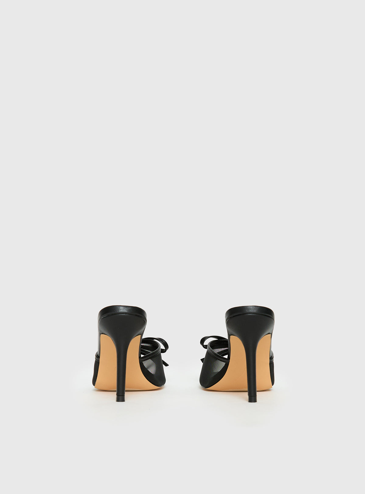 Monroe Heels Black Mesh