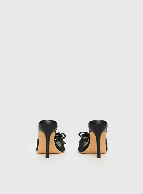 Monroe Heels Black Mesh