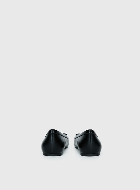 Therapy Laine Square Toe Ballet Flats Black