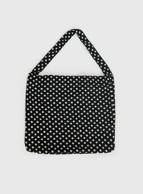 Tempting Tote Bag Black Polka