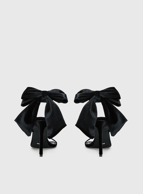 Billini Elesa Bow Detail Stiletto Heels Black