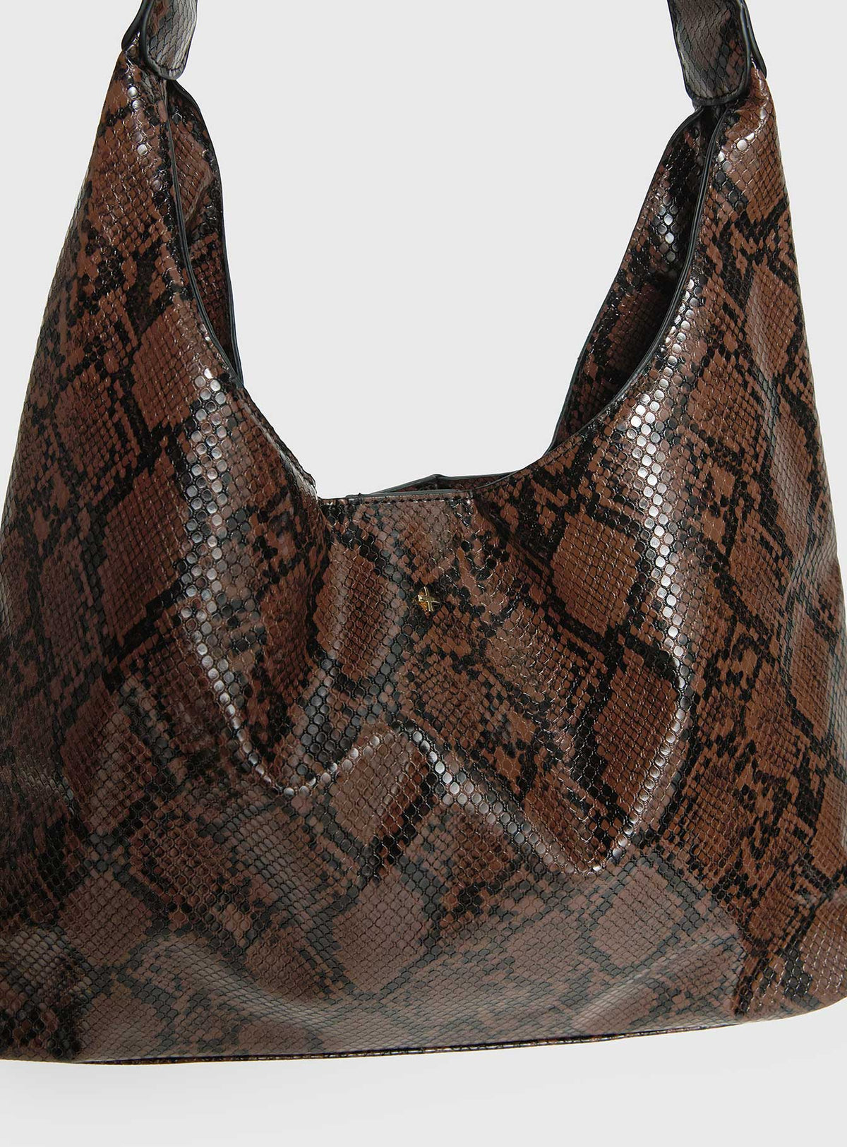 Peta & Jain Jami Slouch Bag Chocolate Snake