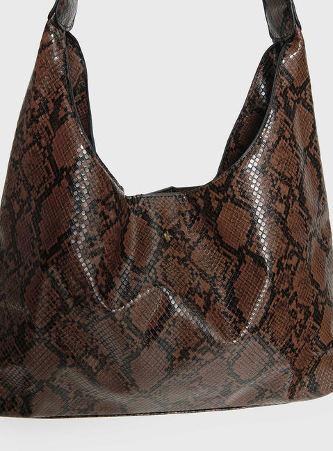 Peta & Jain Jami Slouch Bag Chocolate Snake