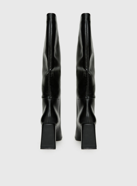 Vesper Knee High Boots Black