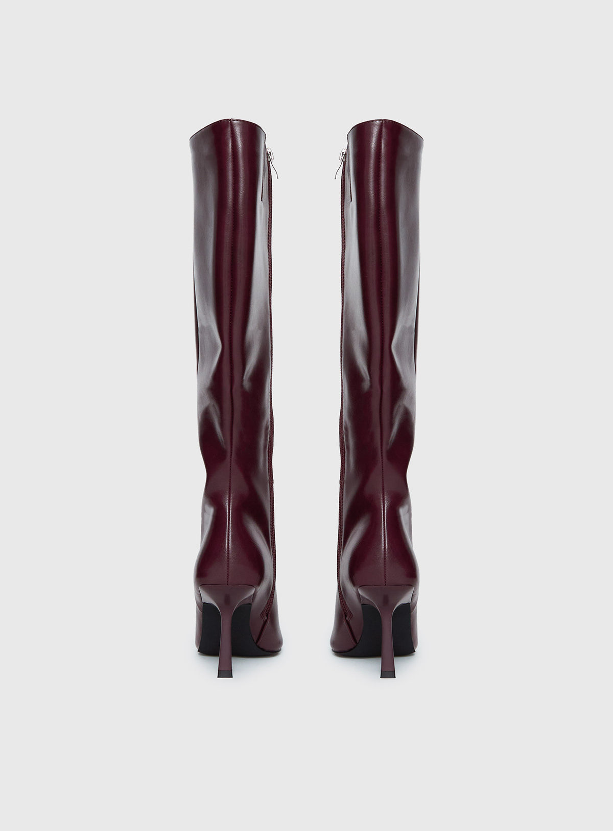 Harrie Knee High Boots Burgundy